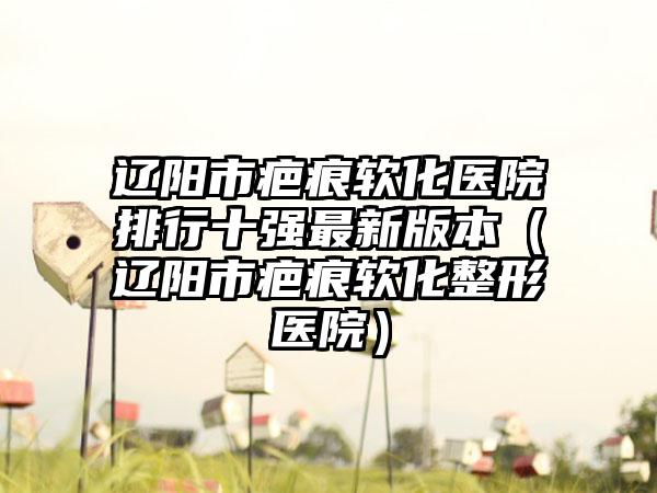 辽阳市疤痕软化医院排行十强最新版本（辽阳市疤痕软化整形医院）